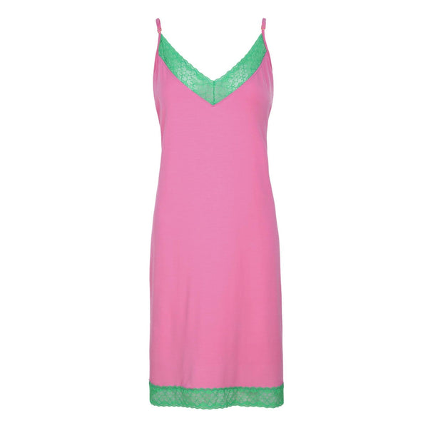 Bamboo Chemise, Pink and Green