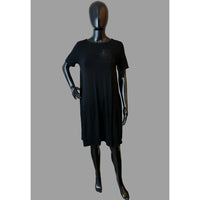 Black AKA Shield Short Lounge Dress