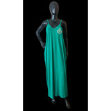 AKA Cami Maxi Lounge Dress - Green/Black