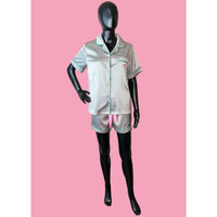 Satin Pajama Set - AKA Silver Soror