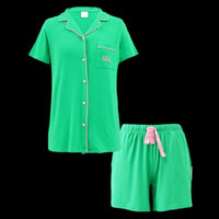 AKA Green Pajama Short Set