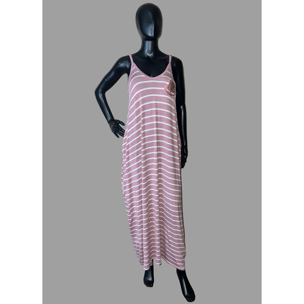 AKA Striped Maxi Dress