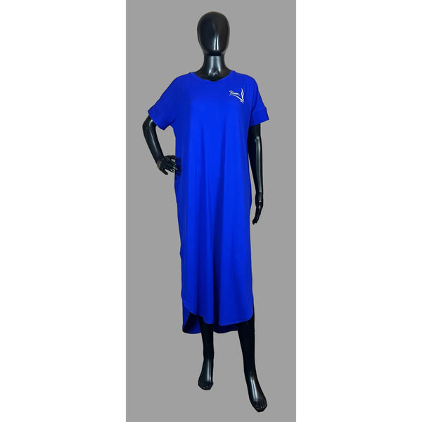 Zeta Maxi Lounge Dress - Blue/Black