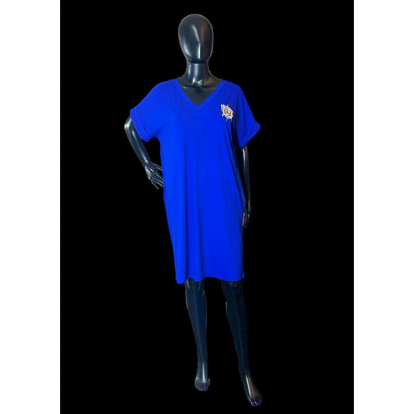 Blue Sigma Gamma Rho Crest Short Lounge Dress