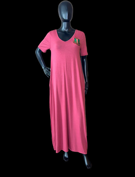 AKA Maxi Lounge Dress - Multiple Colors Sorority Intimates & Clothing Company AKA Maxi Lounge Dress - Multiple Colors Sorority Intimates & Clothing Company